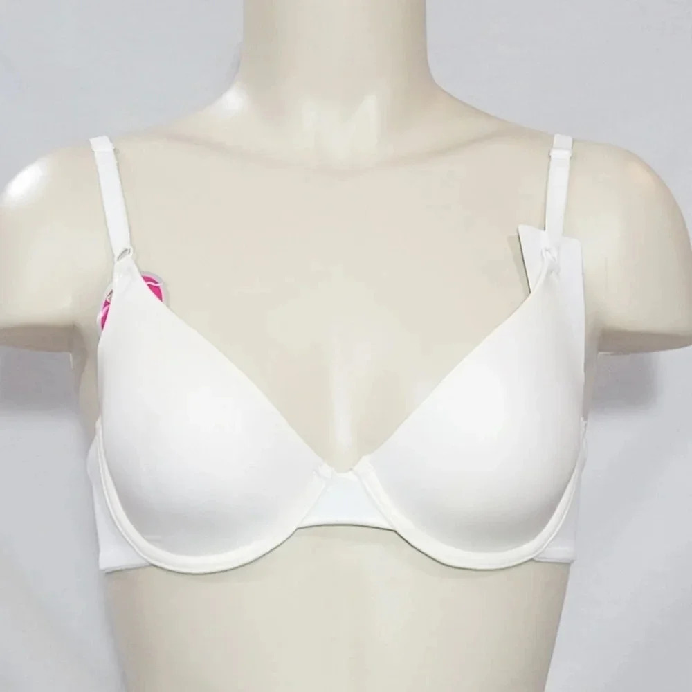 34D Maidenform 7959 One Fabulous Fit Demi UW Bra White‎ NWT